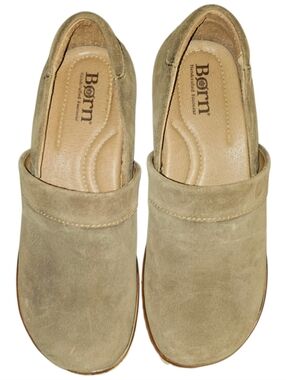 Børn Handcrafted Suede Leather Clogs / Mules - Size 6 Excellent Used Conditon